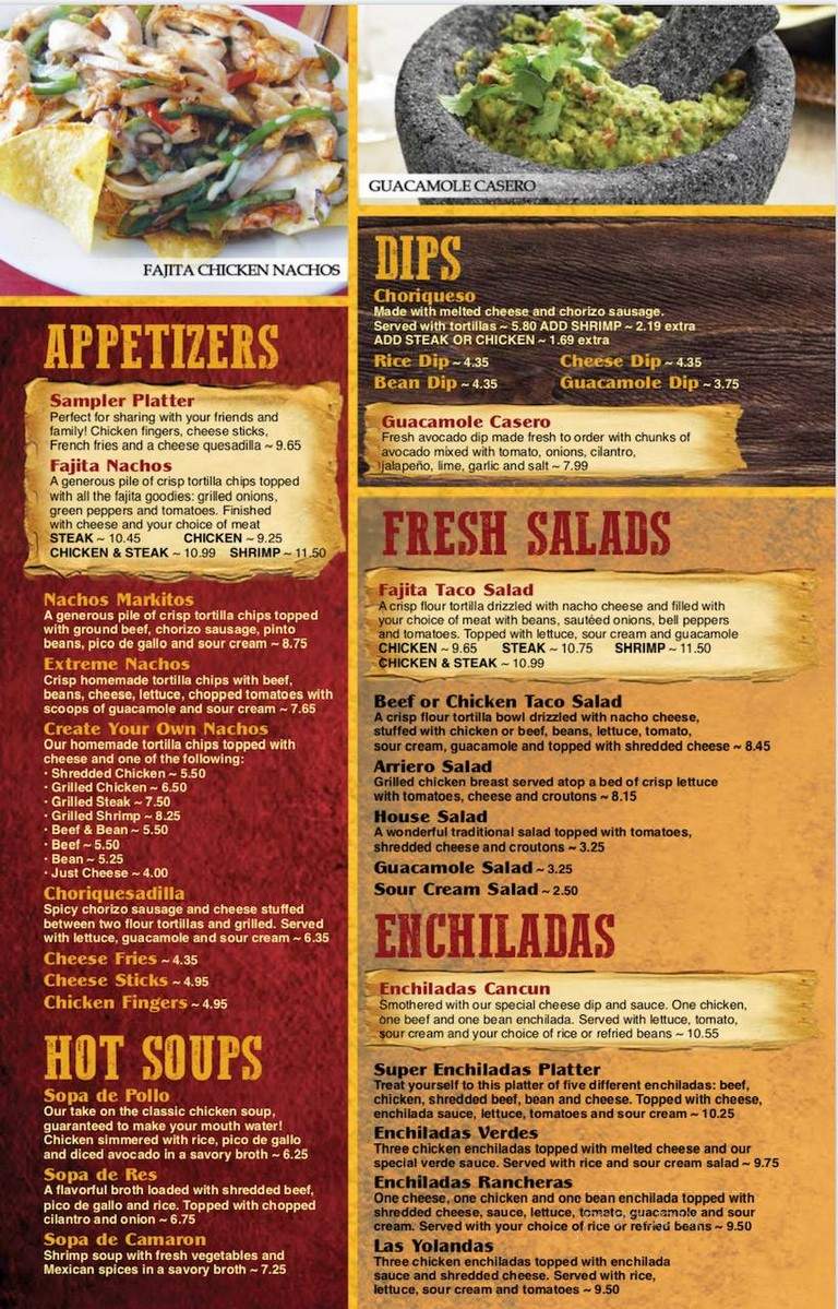 El Arriero - Kokomo, IN menu_pic