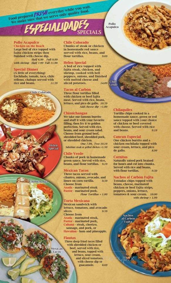 El Maguey - Boonville, IN menu_pic