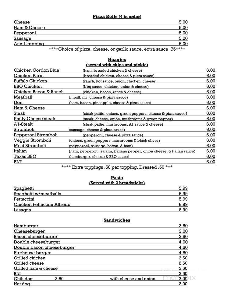 Firehouse Pizza - New Washington, IN menu_pic