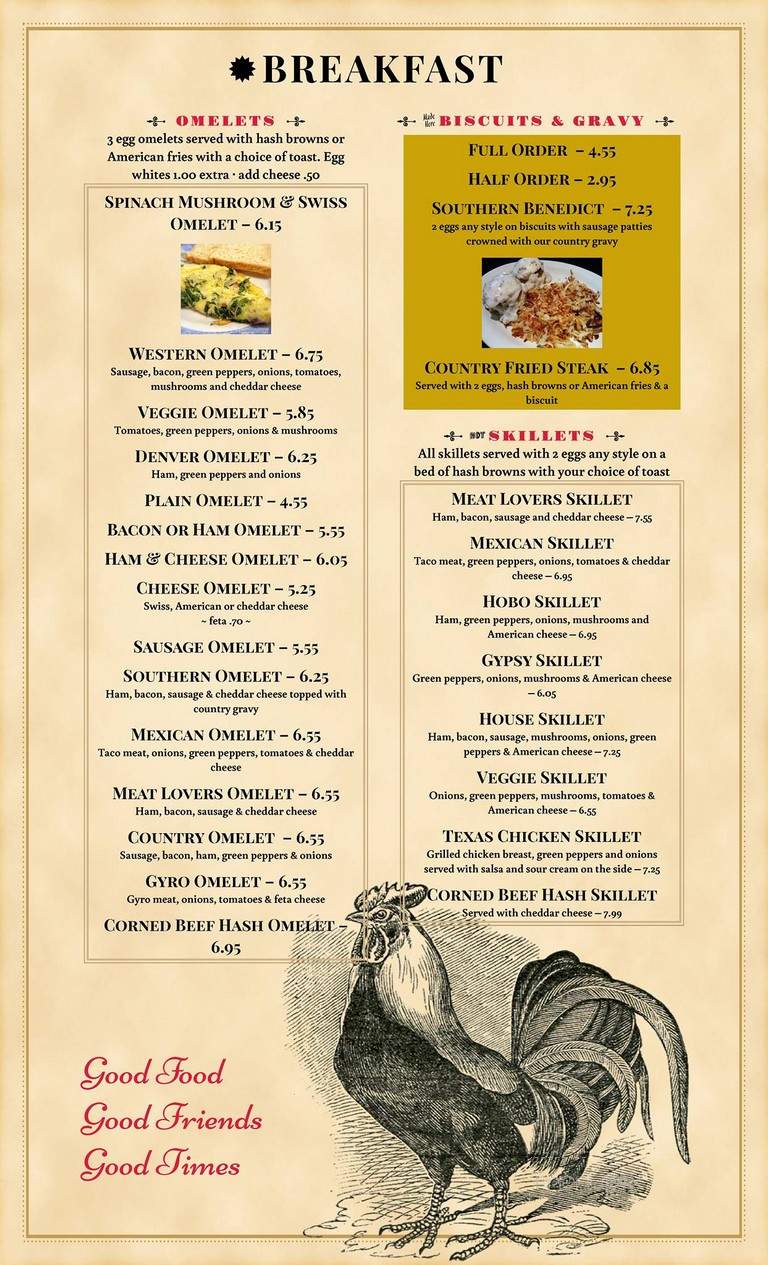 Good Table Family Restaurant - Kentland, IN menu_pic