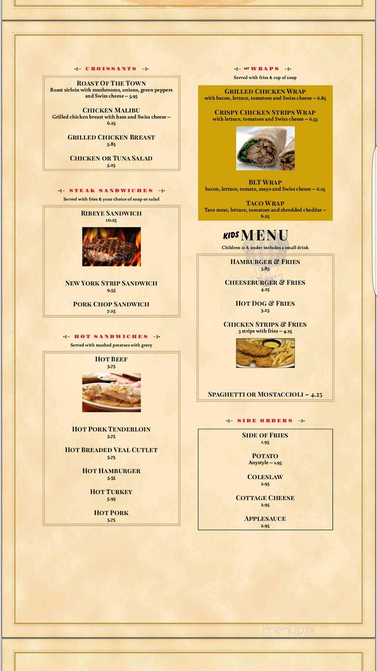 Good Table Family Restaurant - Kentland, IN menu_pic