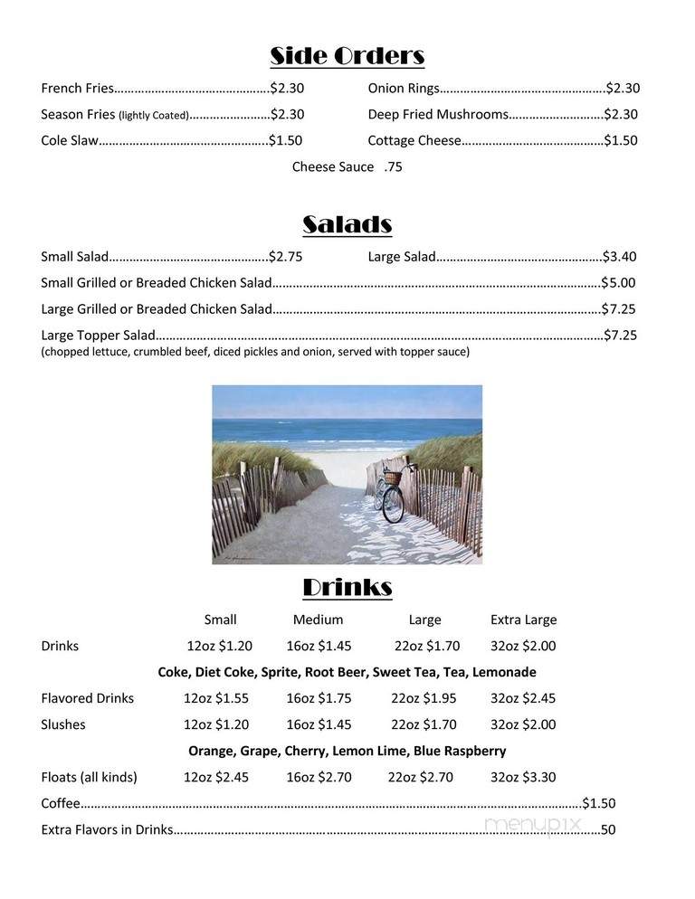 Hilltop Drive-In - Cambridge City, IN menu_pic