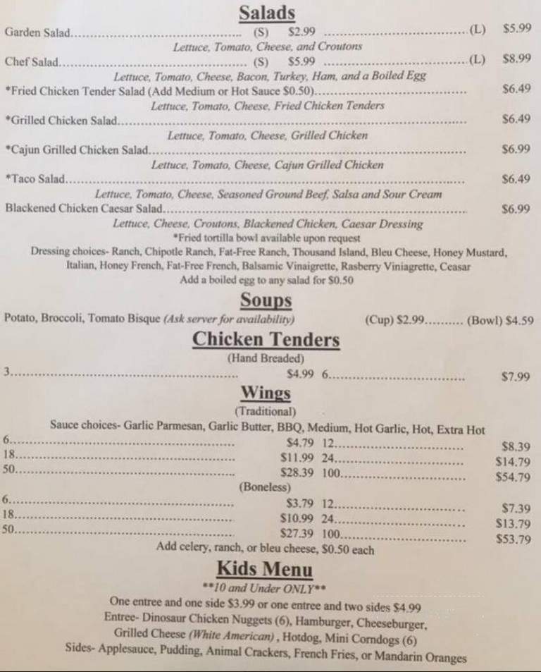 Janet's Diner - Dillsboro, IN menu_pic