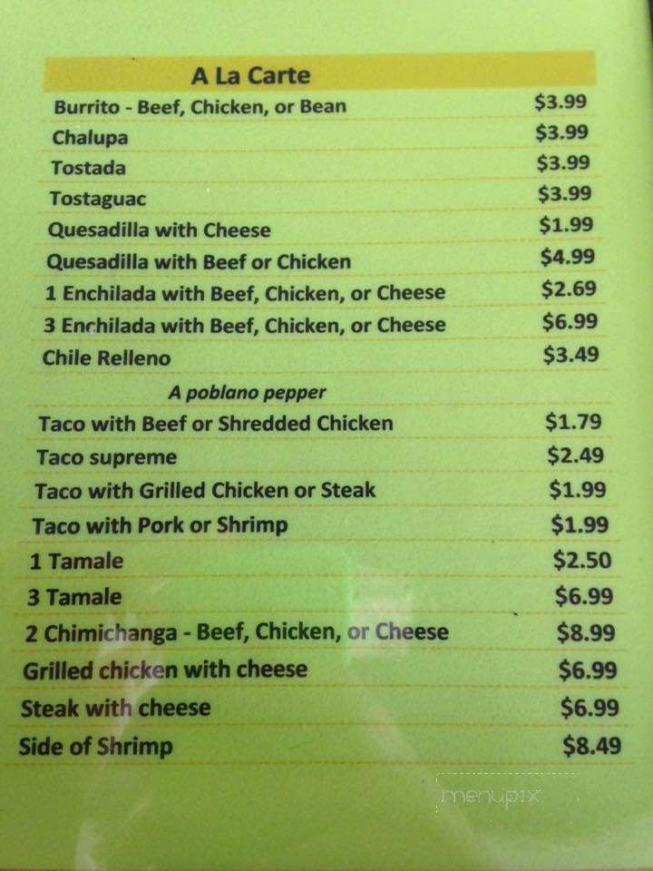 Mario Brothers Mexican Restaurant - Rockville, IN menu_pic