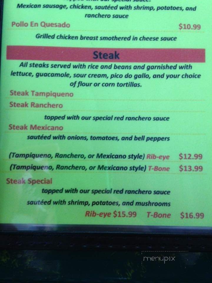 Mario Brothers Mexican Restaurant - Rockville, IN menu_pic