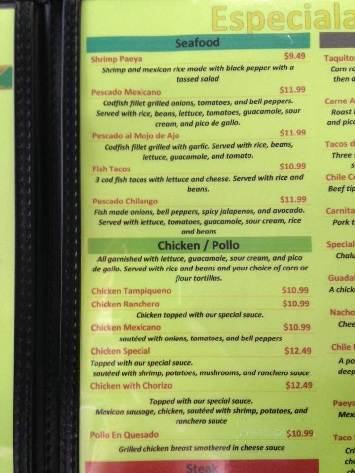 Mario Brothers Mexican Restaurant - Rockville, IN menu_pic