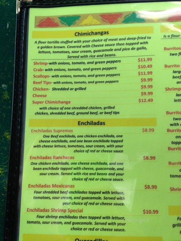 Mario Brothers Mexican Restaurant - Rockville, IN menu_pic