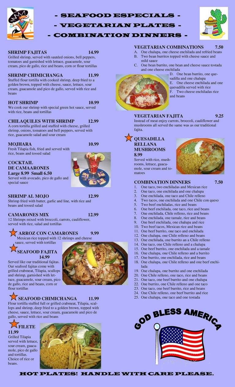 Mi Camino Real Mexican Restaurant - Plymouth, IN menu_pic