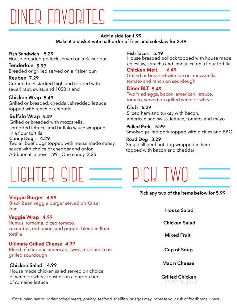 Olde Towne Diner - Leo, IN menu_pic