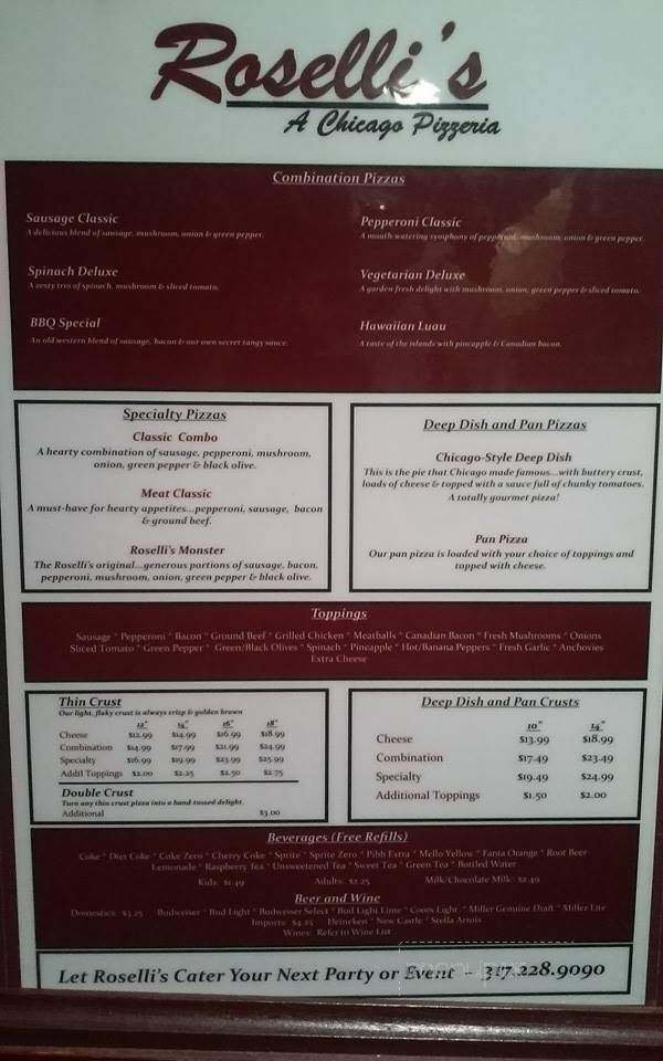 Roselli's Pizza - Carmel, IN menu_pic