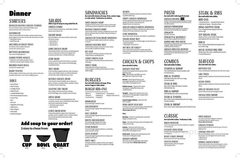 Round The Clock Restaurant - Chesterton, IN menu_pic
