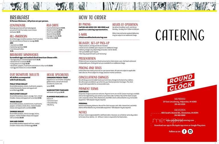 Round The Clock Restaurant - Chesterton, IN menu_pic