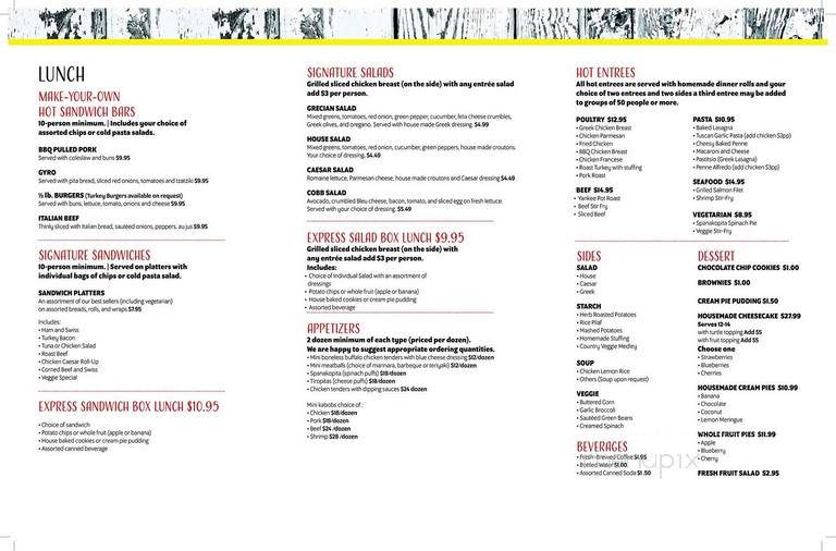 Round The Clock Restaurant - Chesterton, IN menu_pic
