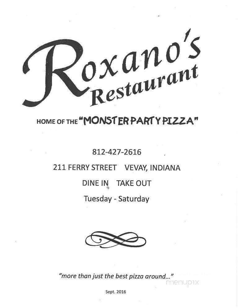 Roxano's Restaurant - Vevay, IN
