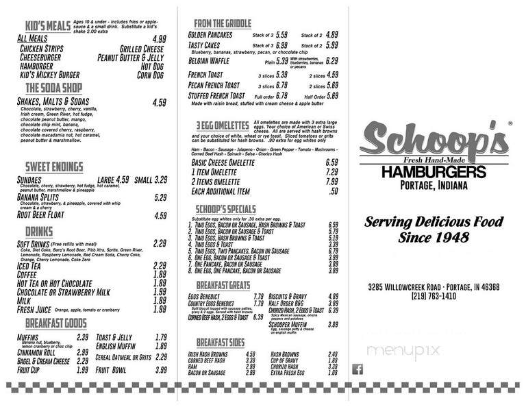 Schoops - Portage, IN menu_pic