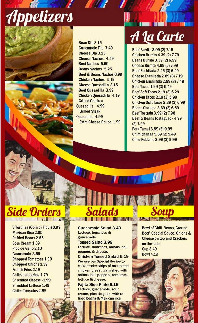 Tapatio Mexican Restaurant - Madison, IN menu_pic