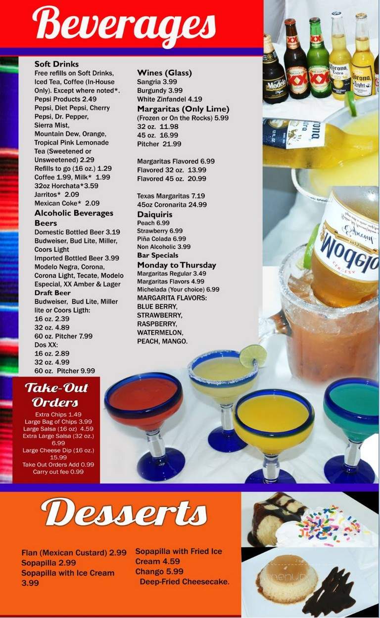 Tapatio Mexican Restaurant - Madison, IN menu_pic