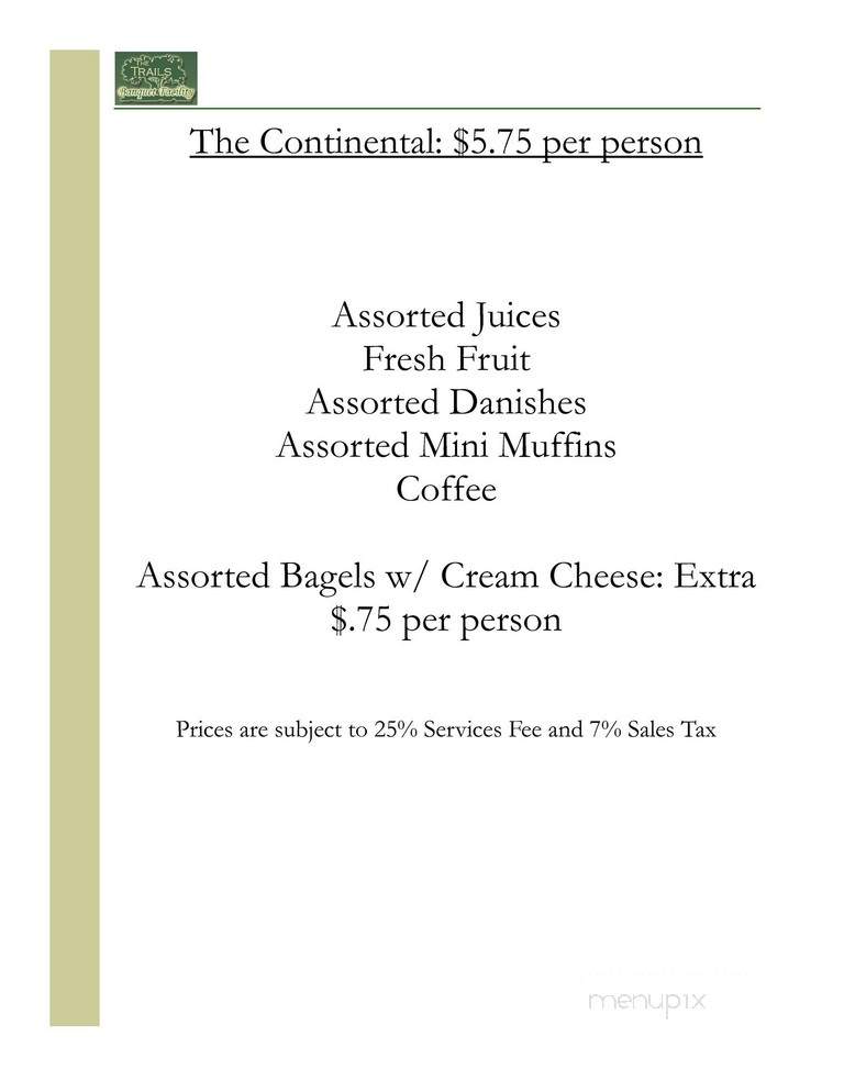 Trails - West Lafayette, IN menu_pic