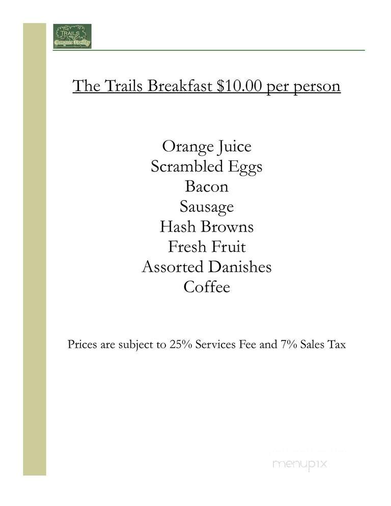 Trails - West Lafayette, IN menu_pic