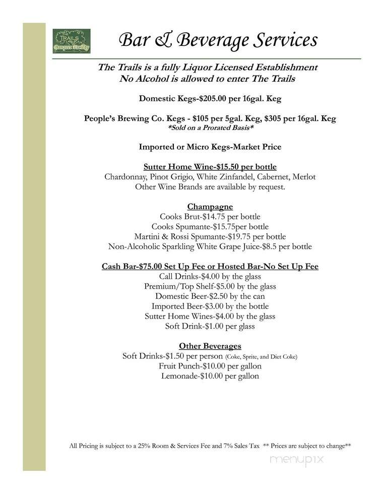 Trails - West Lafayette, IN menu_pic