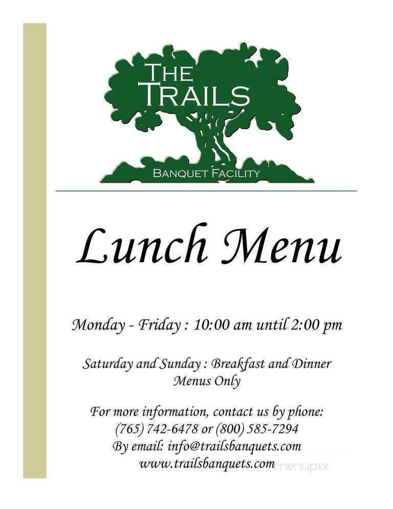 Trails - West Lafayette, IN menu_pic