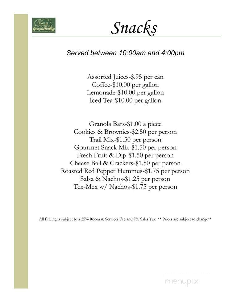 Trails - West Lafayette, IN menu_pic