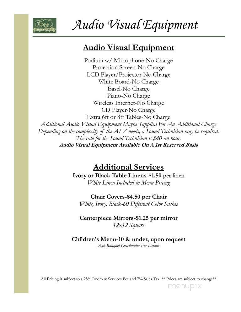 Trails - West Lafayette, IN menu_pic