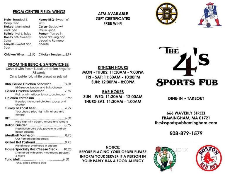 The 4's Sports Pub - Framingham, MA