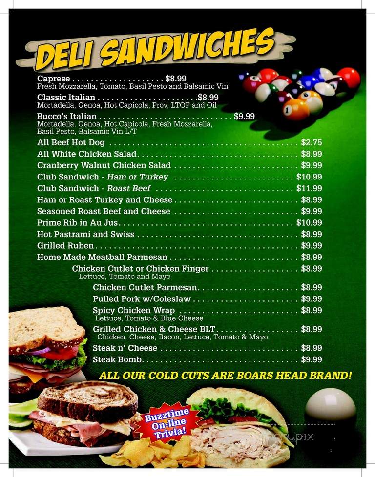 Racks Bar & Grill - Plaistow, NH menu_pic