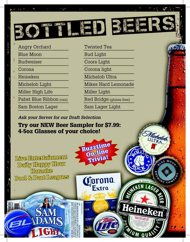 Racks Bar & Grill - Plaistow, NH menu_pic