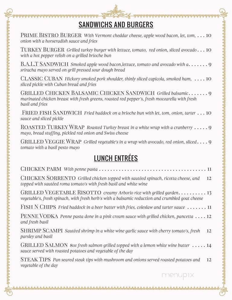 Mile and A Quarter - Providence, RI menu_pic