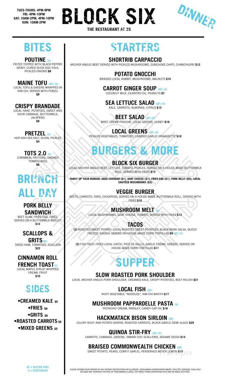 Block Six - Portsmouth, NH menu_pic
