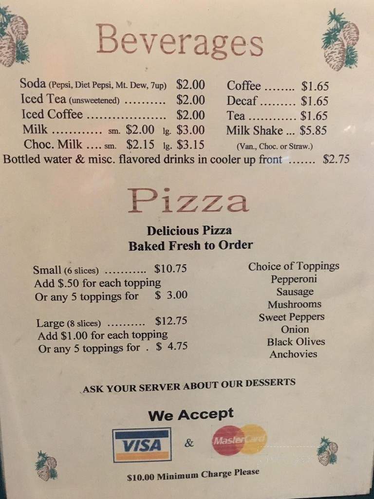 Black Bear Restaurant - Pottersville, NY menu_pic