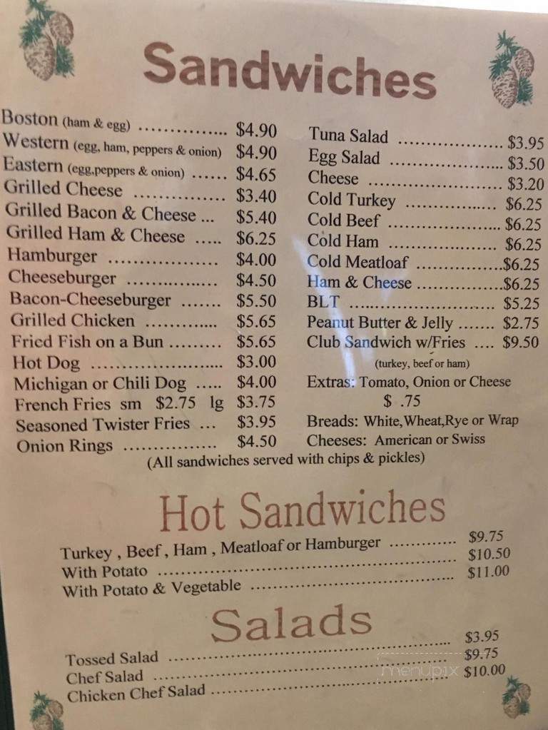 Black Bear Restaurant - Pottersville, NY menu_pic