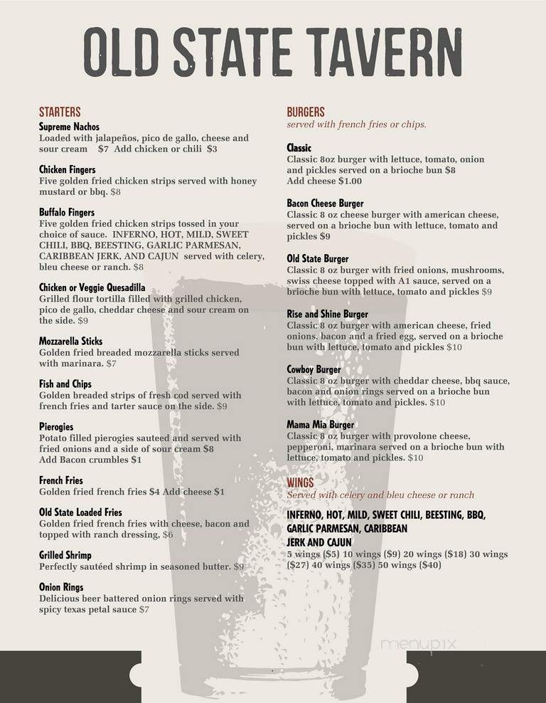 Old State Tavern - Media, PA menu_pic