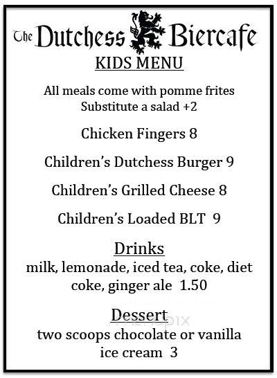 The Dutchess Biercafe - Fishkill, NY menu_pic