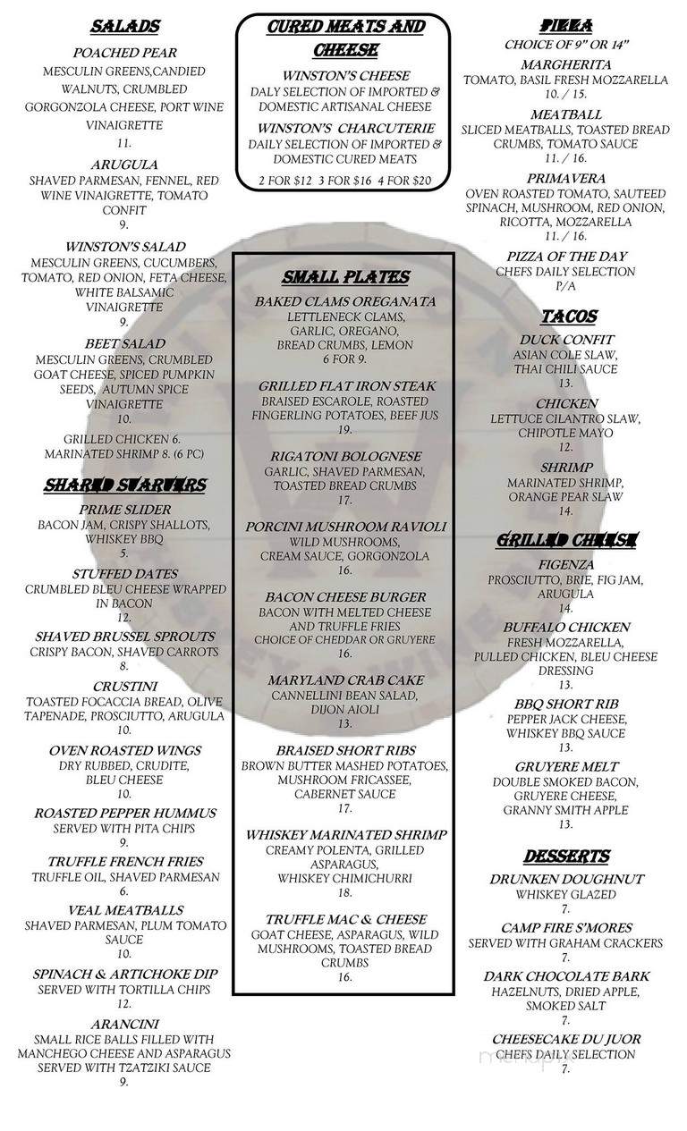 Winston's Whiskey & Wine Bar - Rockville Centre, NY menu_pic