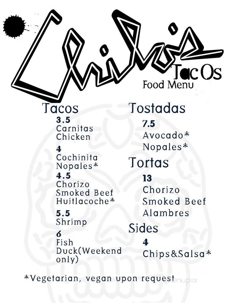Chilo's - Bedford-Stuyvesant, NY menu_pic