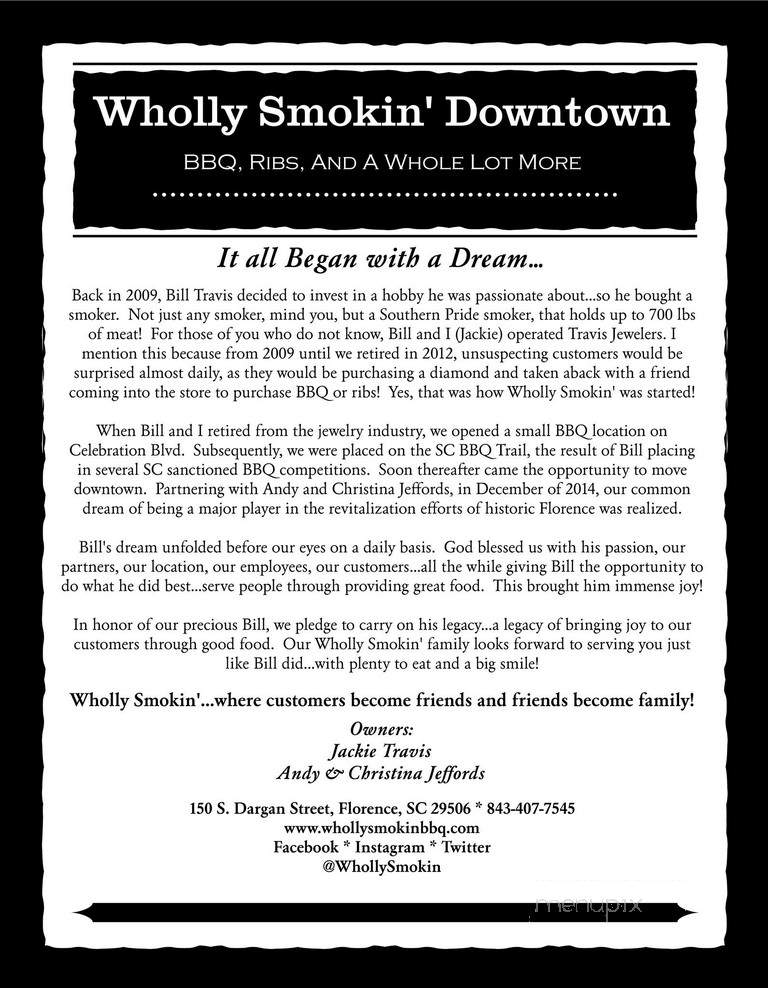 Wholly Smokin BBQ & Ribs - Florence, SC