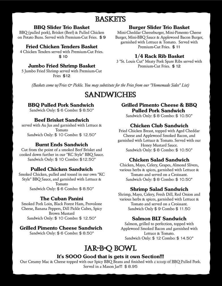 Wholly Smokin BBQ & Ribs - Florence, SC menu_pic