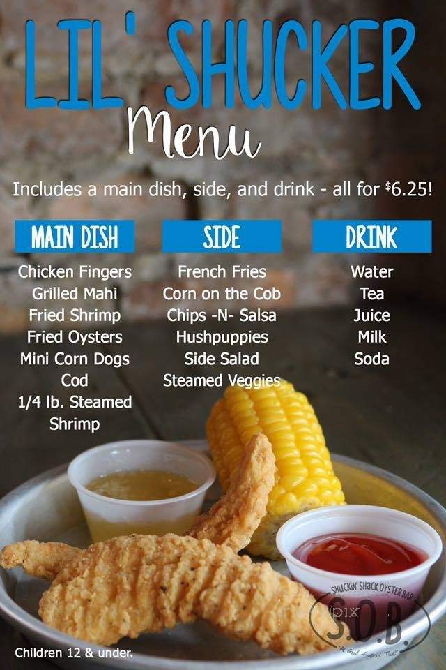 Shuckin' Shack - Summerville, SC menu_pic
