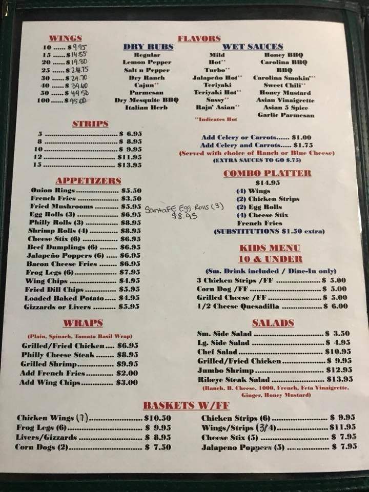 Wings & Thighs - Abbeville, SC menu_pic