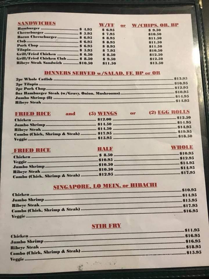 Wings & Thighs - Abbeville, SC menu_pic