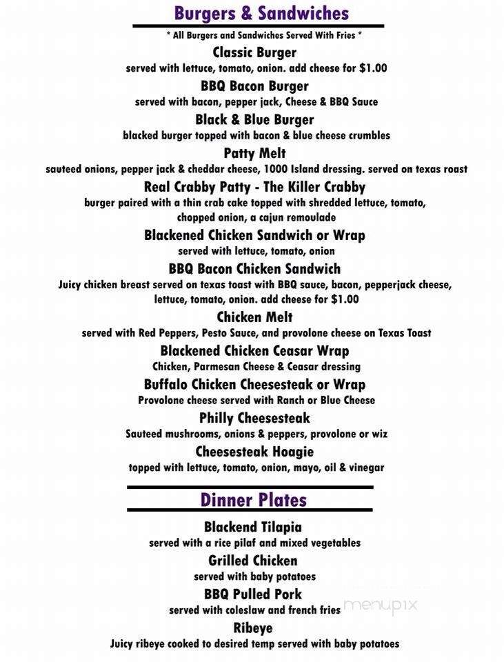 Pure Ultra Club - Myrtle Beach, SC menu_pic