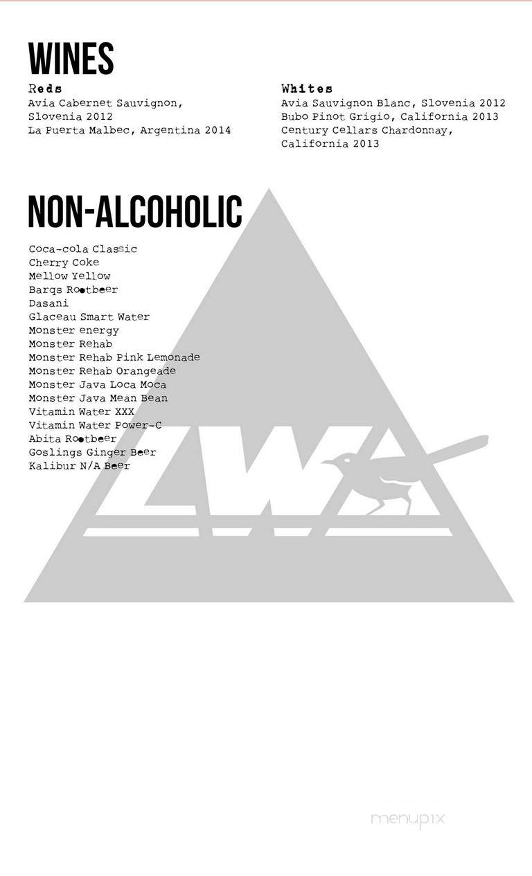 Live Wire Athens - Athens, GA menu_pic