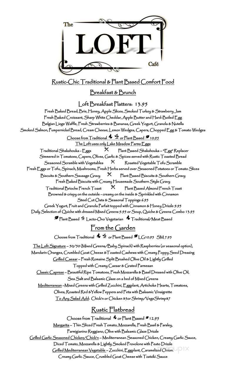 The Loft - Jacksonville, FL menu_pic