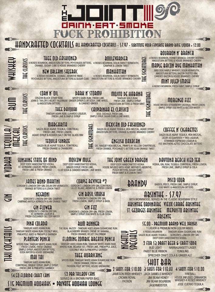 The Joint - Daytona Beach, FL menu_pic