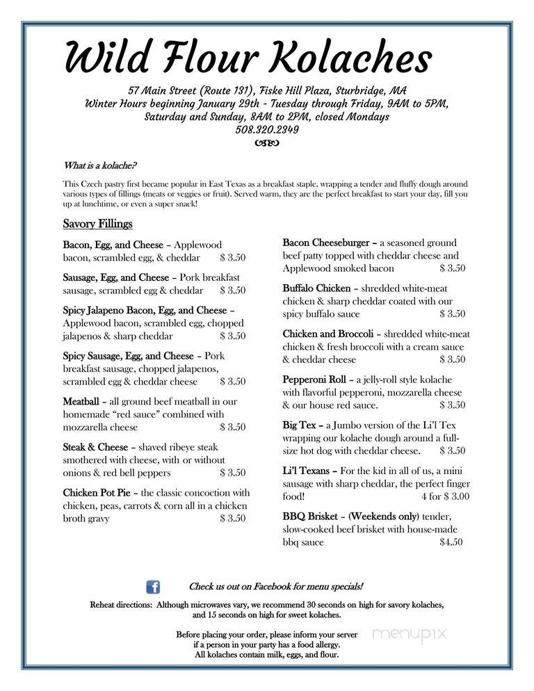 Wild Flour - Cumberland, RI menu_pic