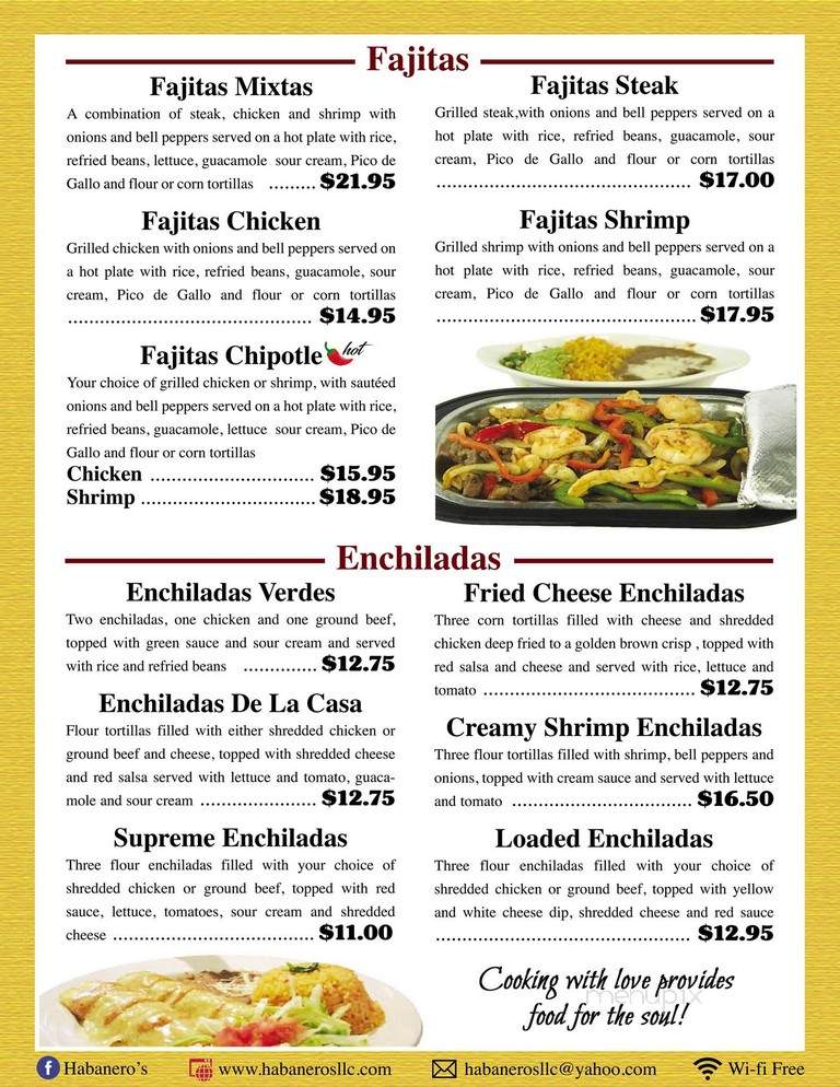 Habanero's - Milbank, SD menu_pic
