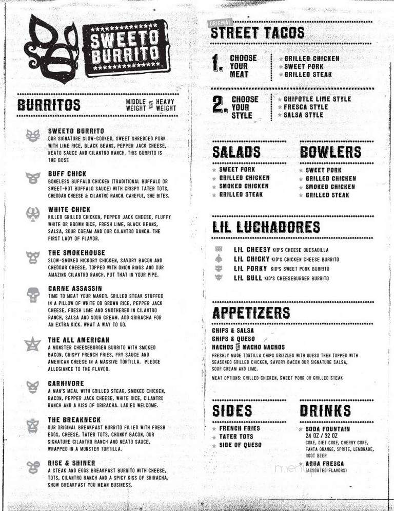 Sweeto Burrito - Alexander, ND menu_pic